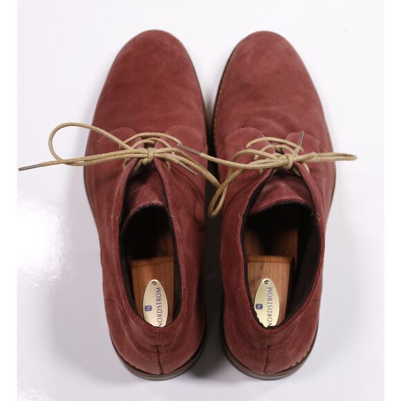 Julian & Mark Burgundy Suede Leather Ankle Chukka Boots Men's US 11 - Picture 5 of 12